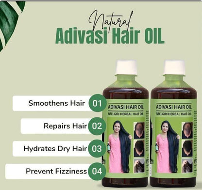 Adivasi Neelgiri Herbal Hair Oil 125ML (Buy 1 Get 1 Free)