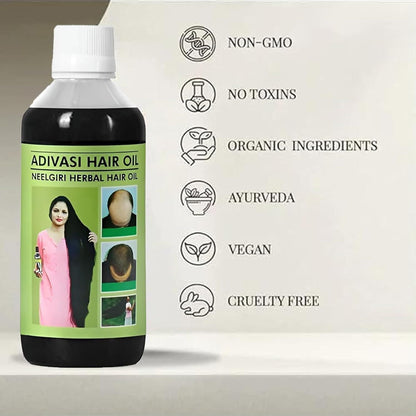 Adivasi Neelgiri Herbal Hair Oil 125ML (Buy 1 Get 1 Free)