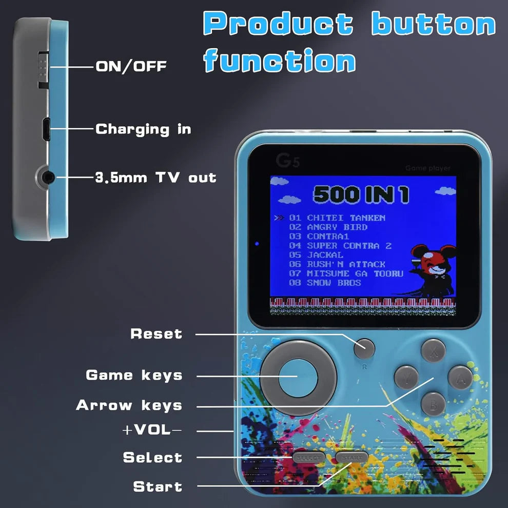 500 Games-in-1 G5 Retro GameBox. - Experience the Nostalgia